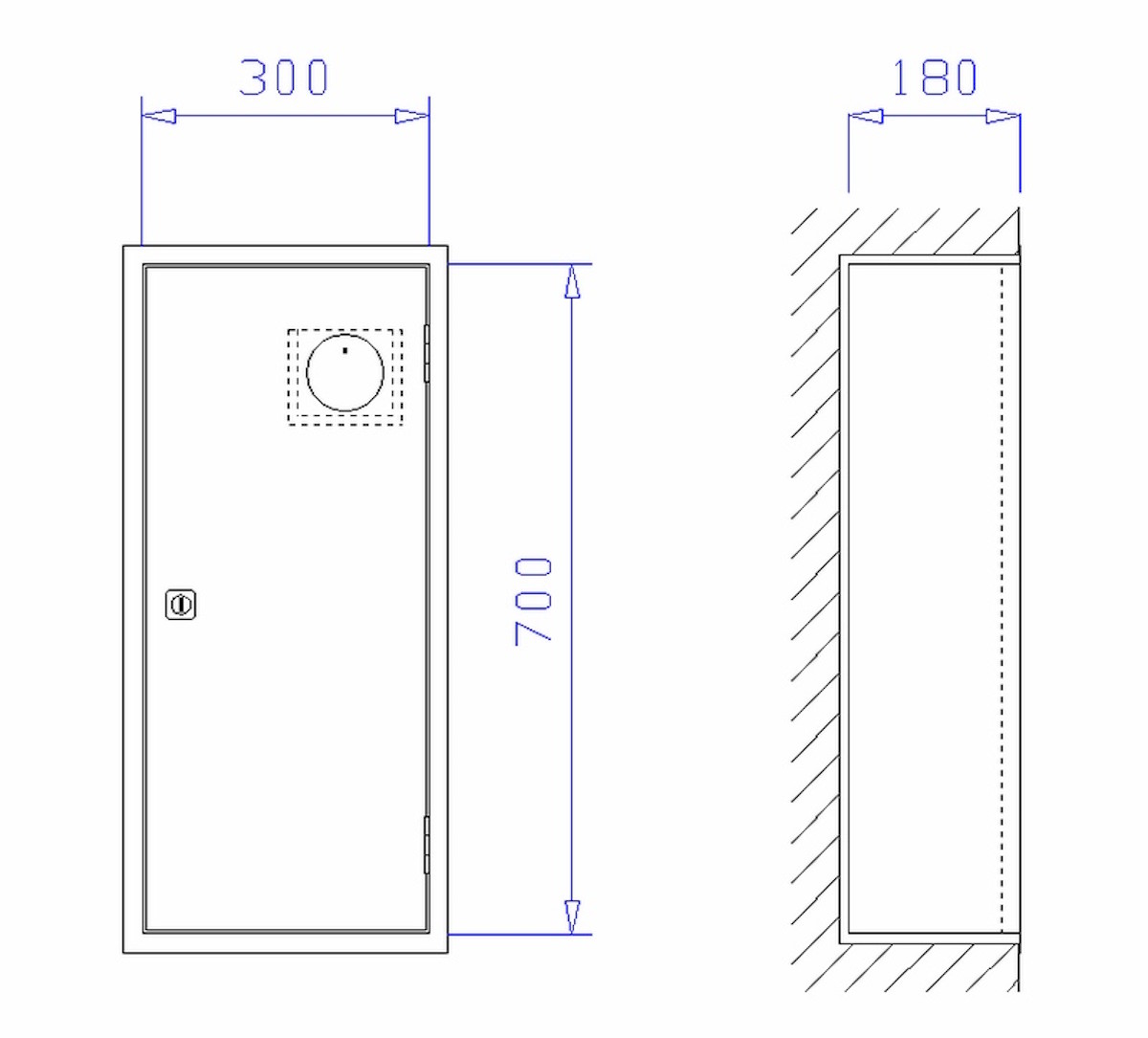 Schutzschrank für 6 kg Feuerlöscher (UP) Schutzschrank für 6 kg Feuerlöscher (UP)