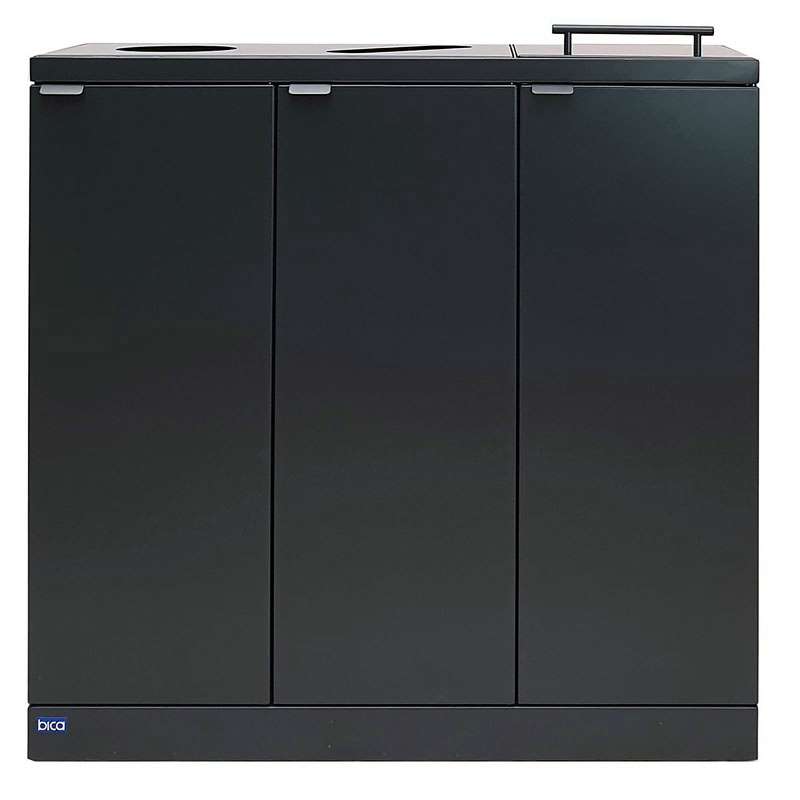 Bica 875 Wertstoff-Sortieranlage Schwarz 3x65 Liter