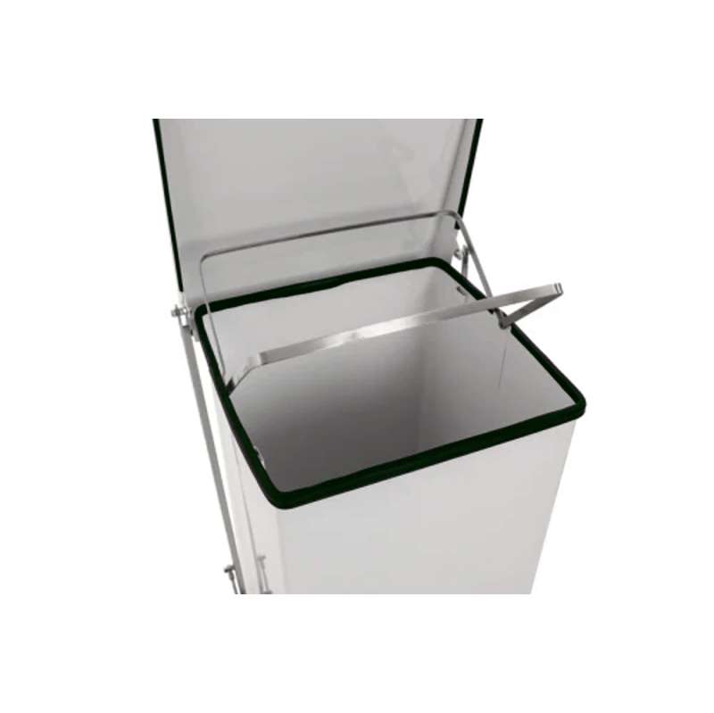 Eleganter Tretabfalleimer 45 Liter Weiß