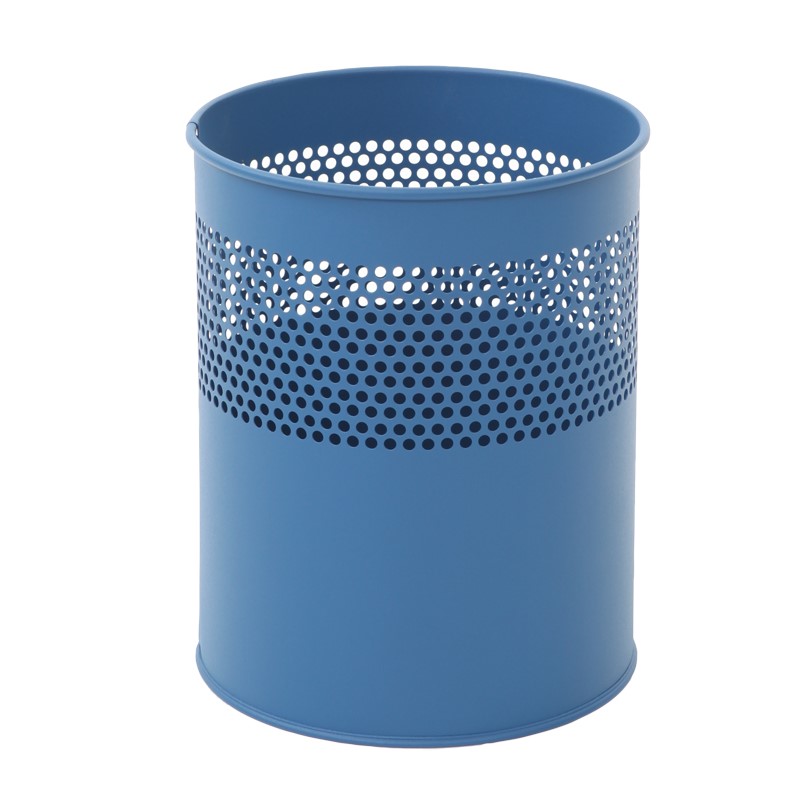 Halbperforierter Papierkorb 10 Liter in blau