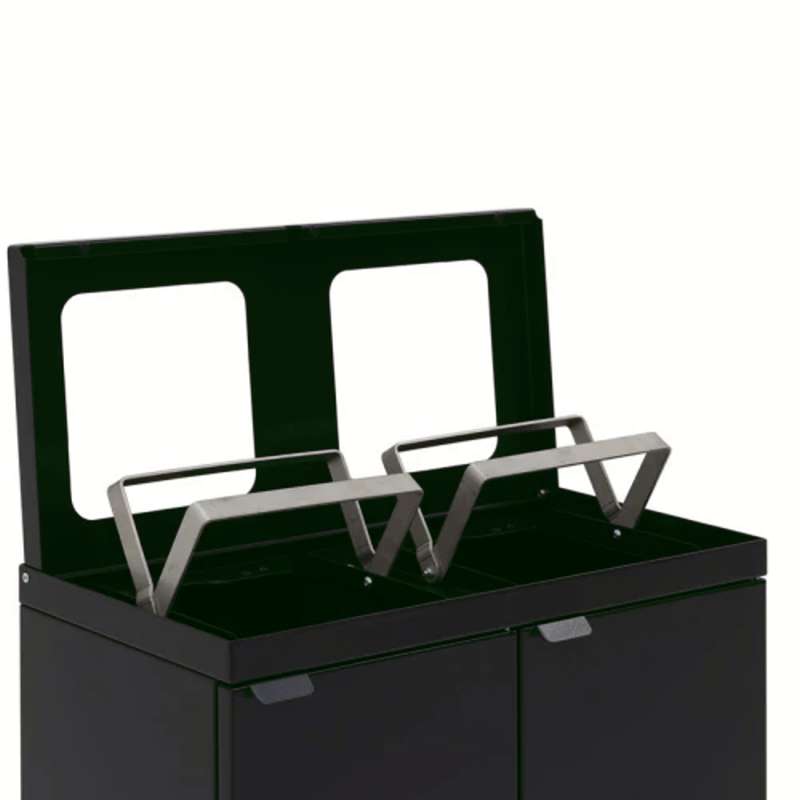 Wertstofftrenner Bica 871 in Schwarz mit 2 x 45 Liter