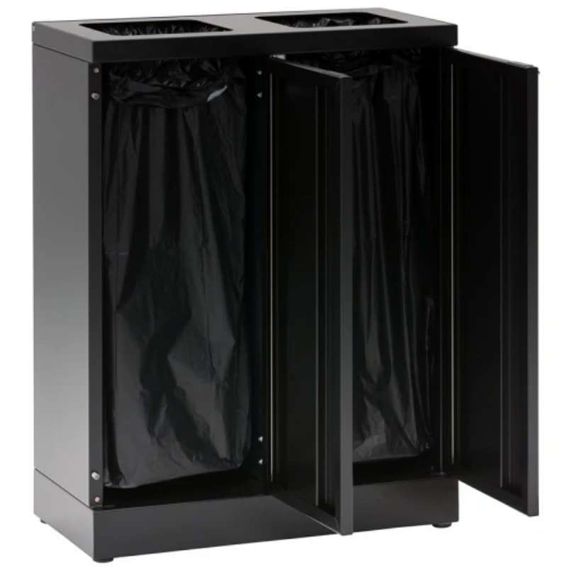 Wertstofftrenner Bica 871 in Schwarz mit 2 x 45 Liter
