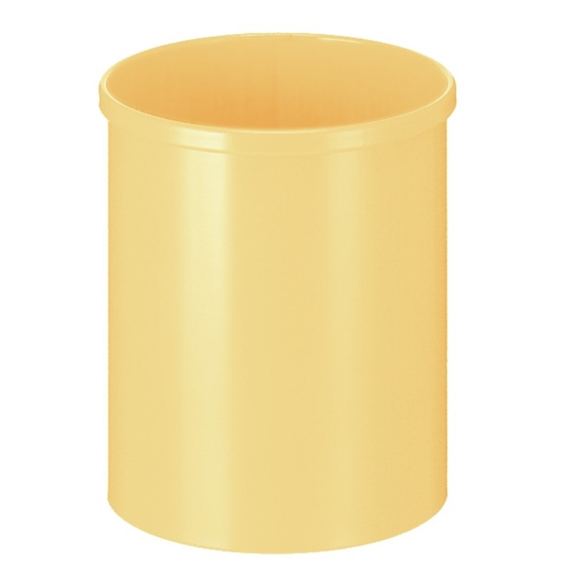 Runder Papierkorb 15 Liter Gelb