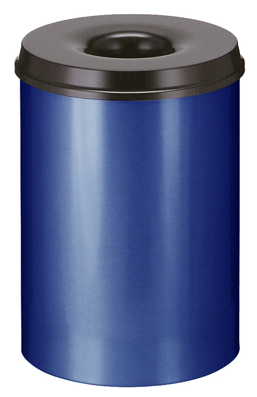 Selbstlöschender Papierkorb blau 30 Liter