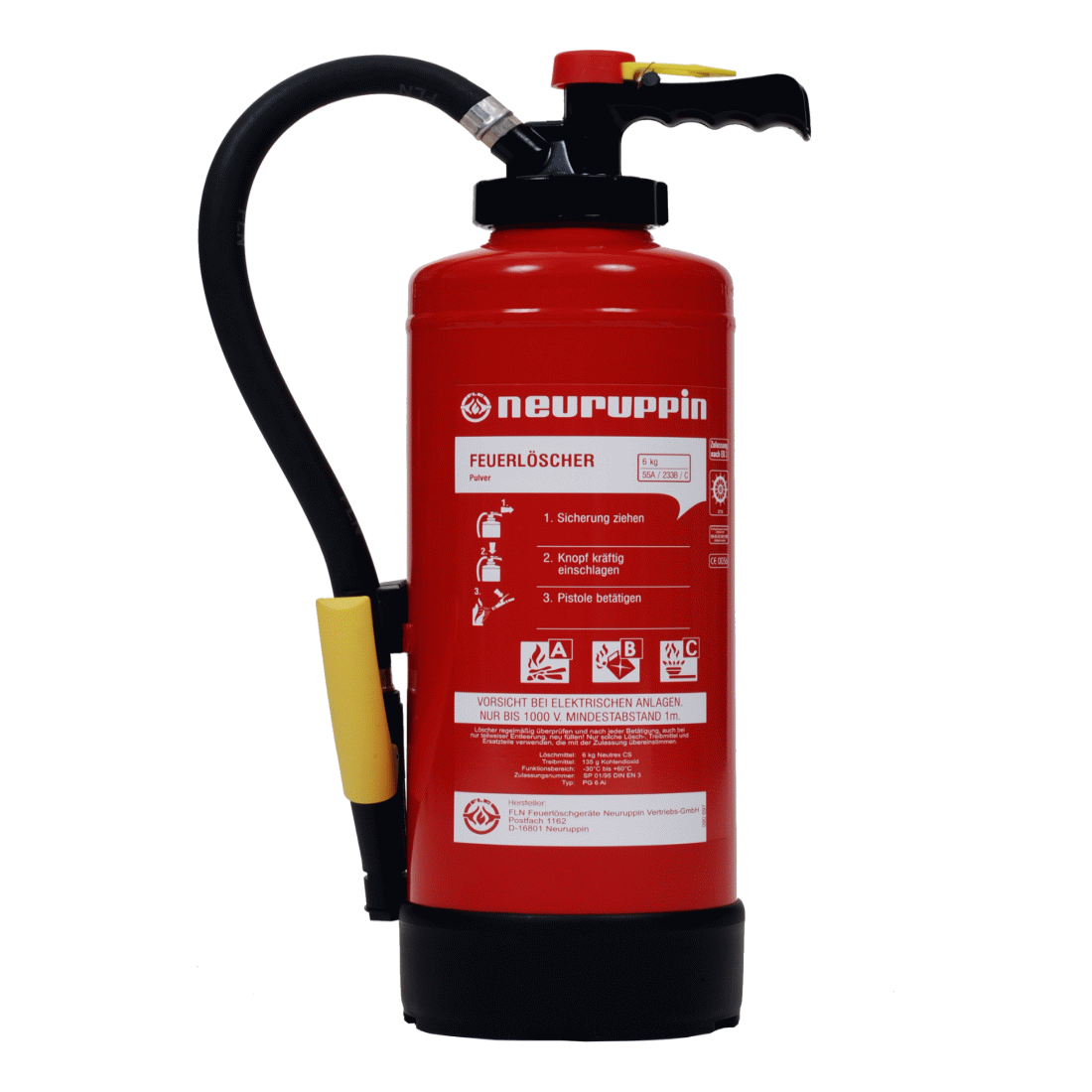 Pulver Auflade-Feuerlöscher NEU PG 9 Ai