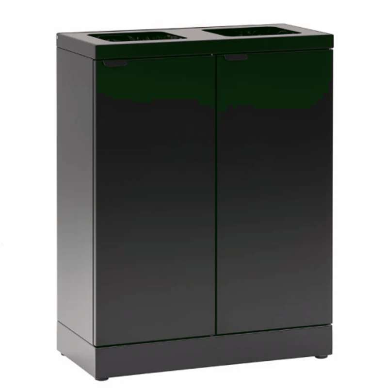 Wertstofftrenner Bica 871 in Schwarz mit 2 x 45 Liter
