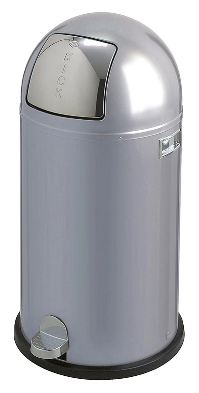 Abfallbehälter Kickboy (Wesco) Aluminiumgrau 40 Liter