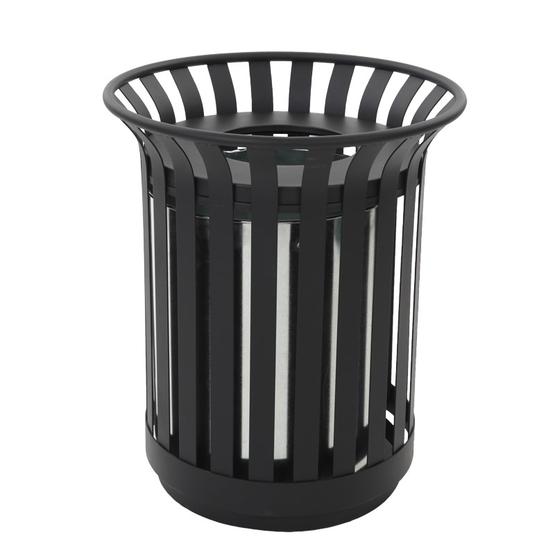 Abfallbehälter für draußen in Schwarz, 69 Liter