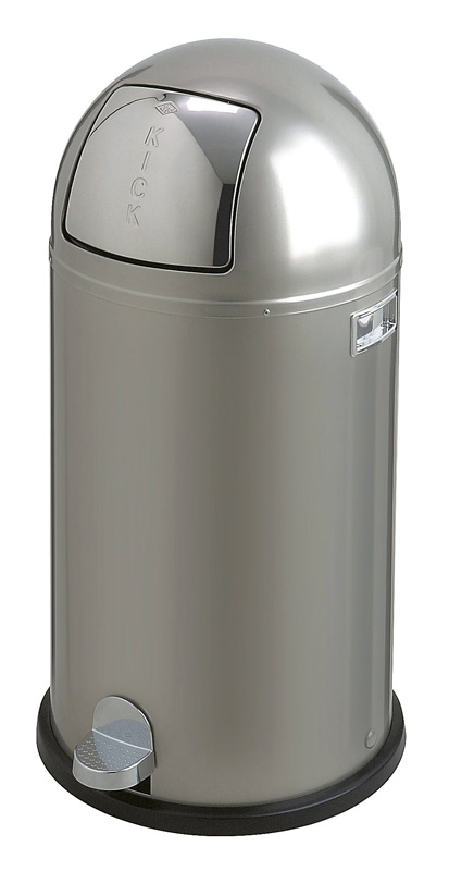 Abfallbehälter Kickboy (Wesco) Neusilber 40 Liter