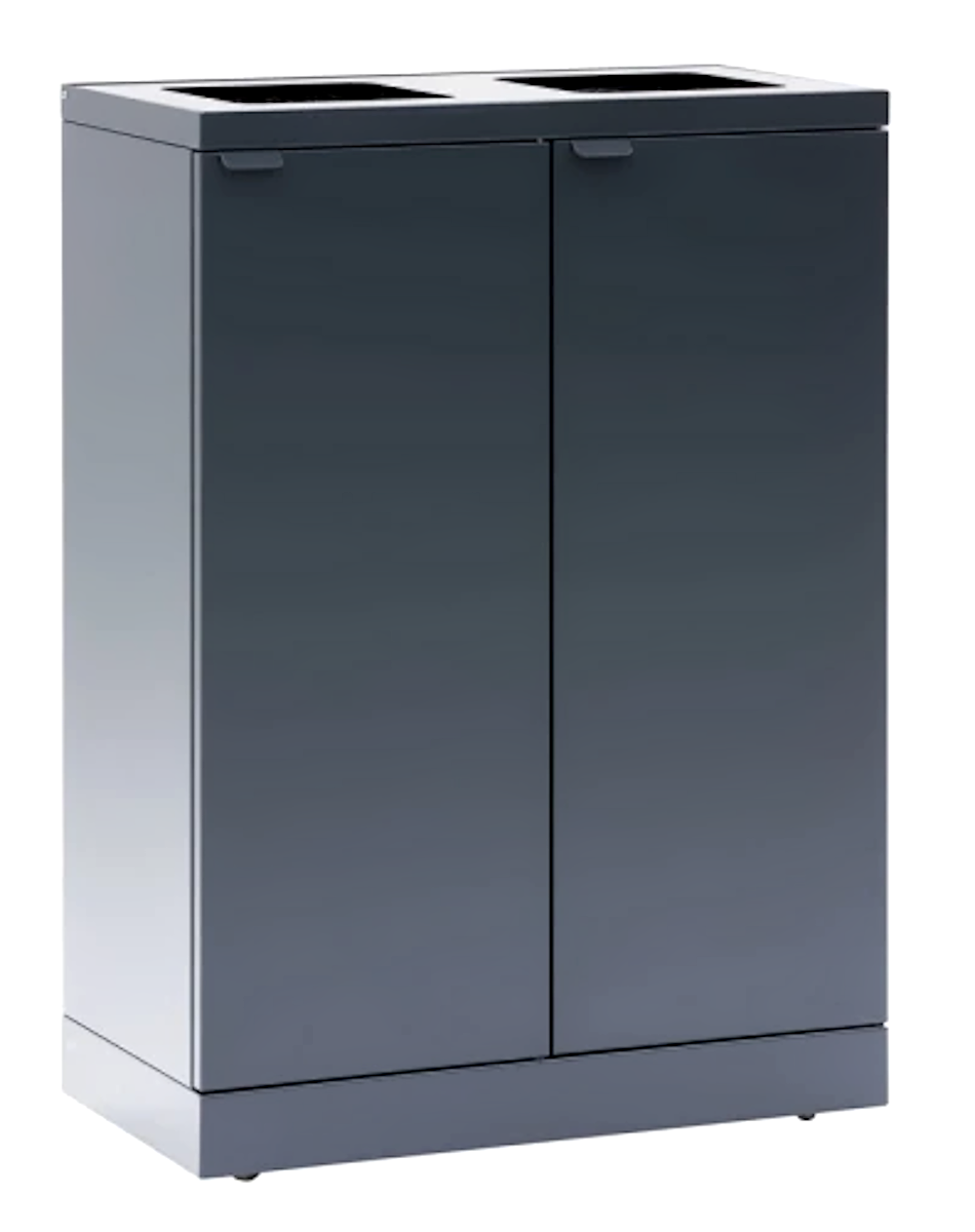 Bica 867 Wertstoff-Sortieranlage Anthrazit 2x65 Liter