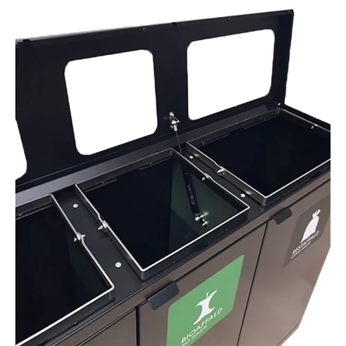 Bica 829 Wertstoff-Sortieranlage Schwarz 65+65+95 Liter