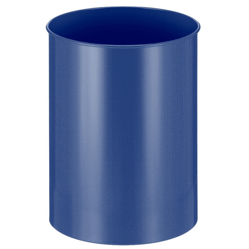 Runder Papierkorb 30 Liter blau