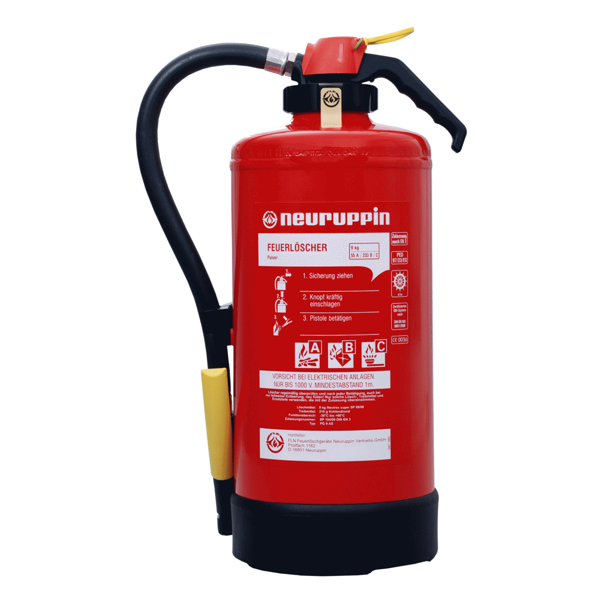 Pulver Auflade-Feuerlöscher NEU PG 9 AS Pulver Auflade-Feuerlöscher NEU PG 9 AS