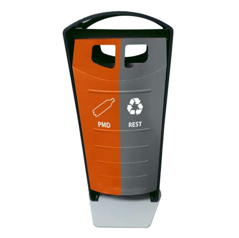 BINsolumn Abfallbehälter für Draußen 2x50 Liter