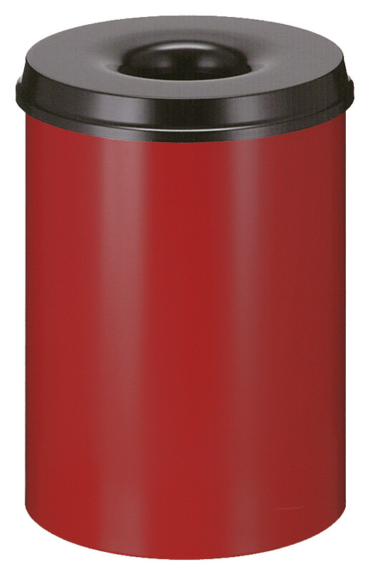 Selbstlöschender Papierkorb Rot 30 Liter