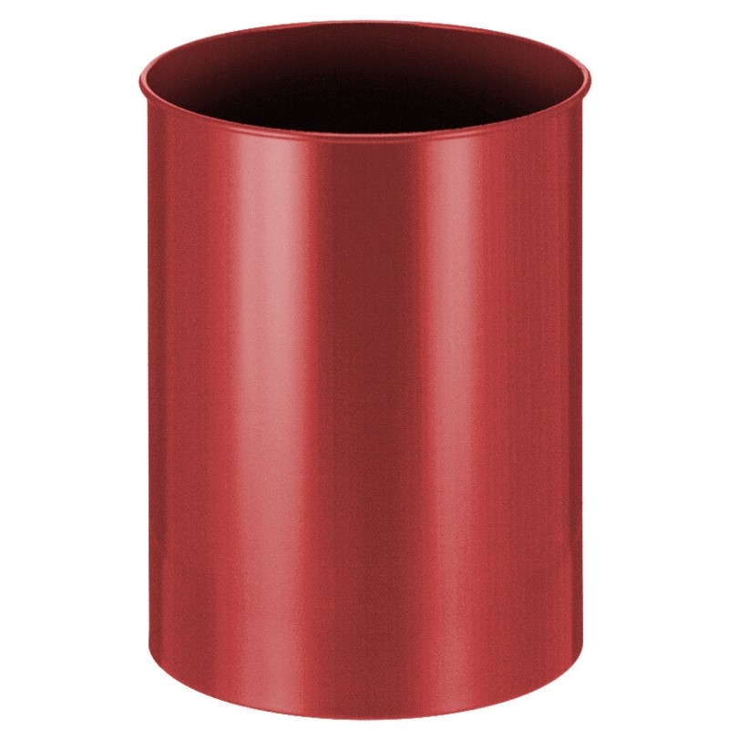 Runder Papierkorb 30 Liter Rot